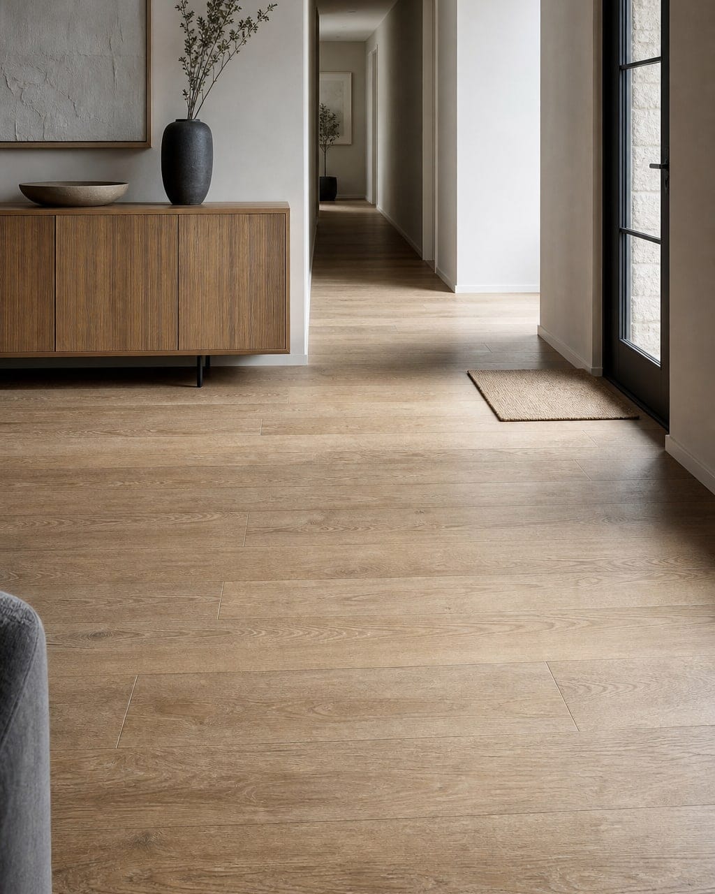 Resioak Hybrid 8mm SPC flooring in a contemporary open-plan interior